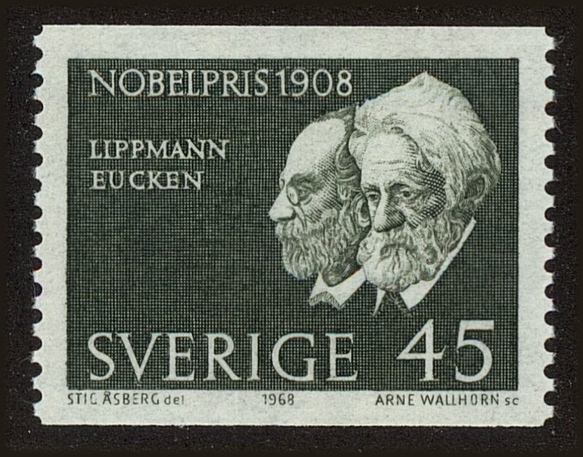Front view of Sweden 805 collectors stamp