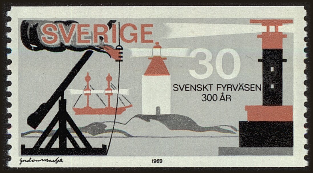 Front view of Sweden 835 collectors stamp