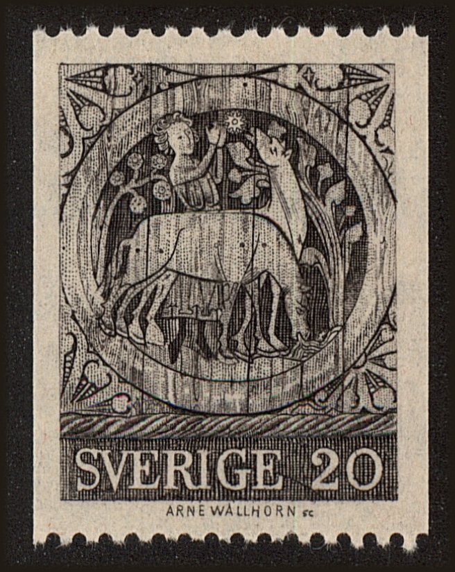 Front view of Sweden 740 collectors stamp