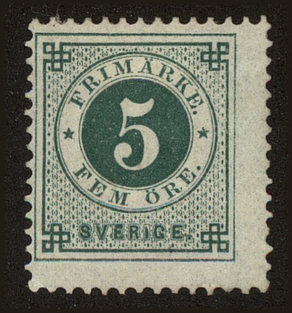 Front view of Sweden 43 collectors stamp