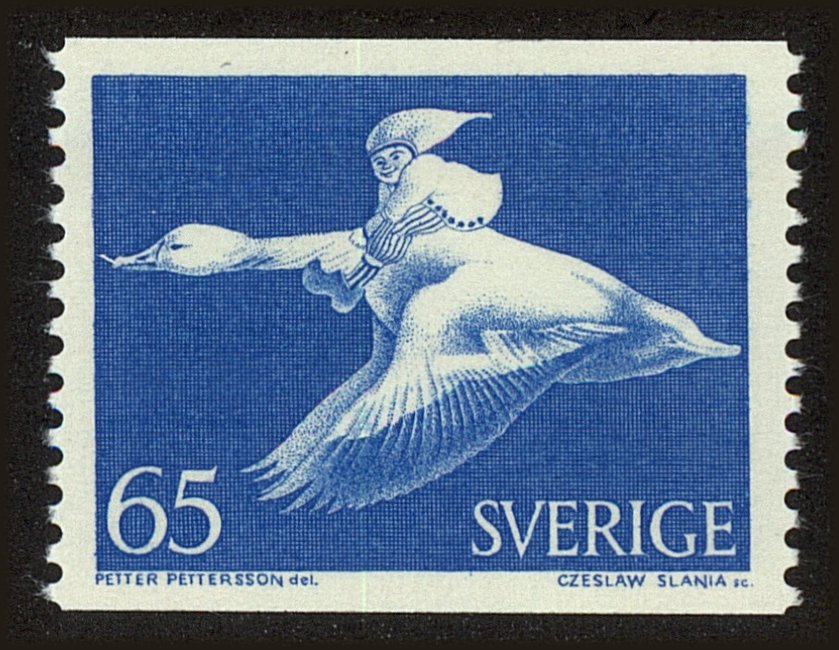 Front view of Sweden 747A collectors stamp