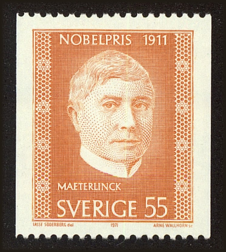 Front view of Sweden 909 collectors stamp