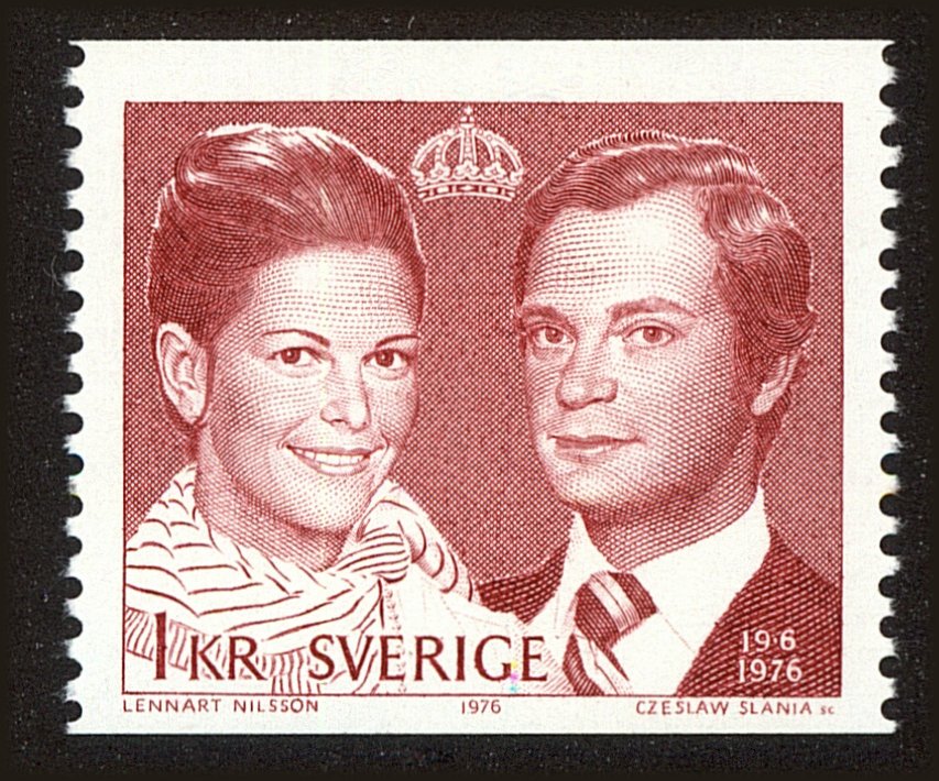 Front view of Sweden 1163 collectors stamp