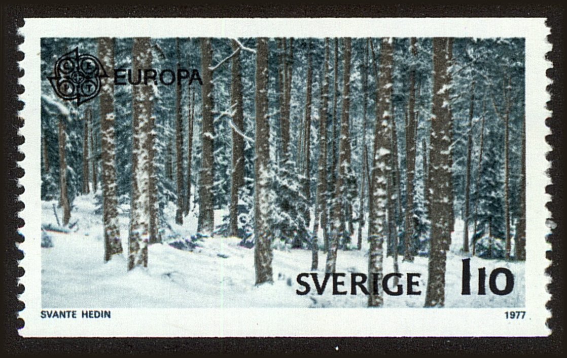 Front view of Sweden 1210 collectors stamp