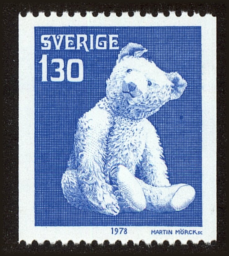 Front view of Sweden 1266 collectors stamp