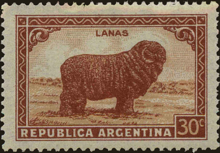 Front view of Argentina 533 collectors stamp