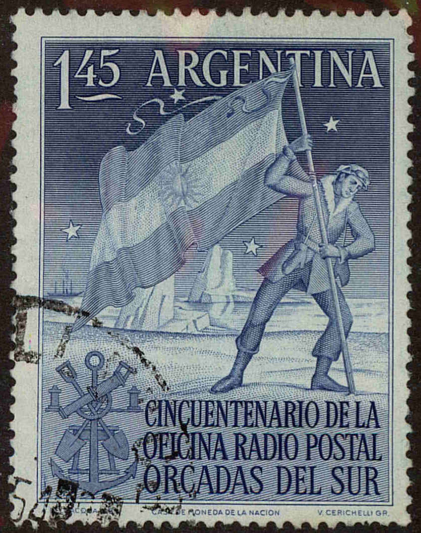 Front view of Argentina 621 collectors stamp