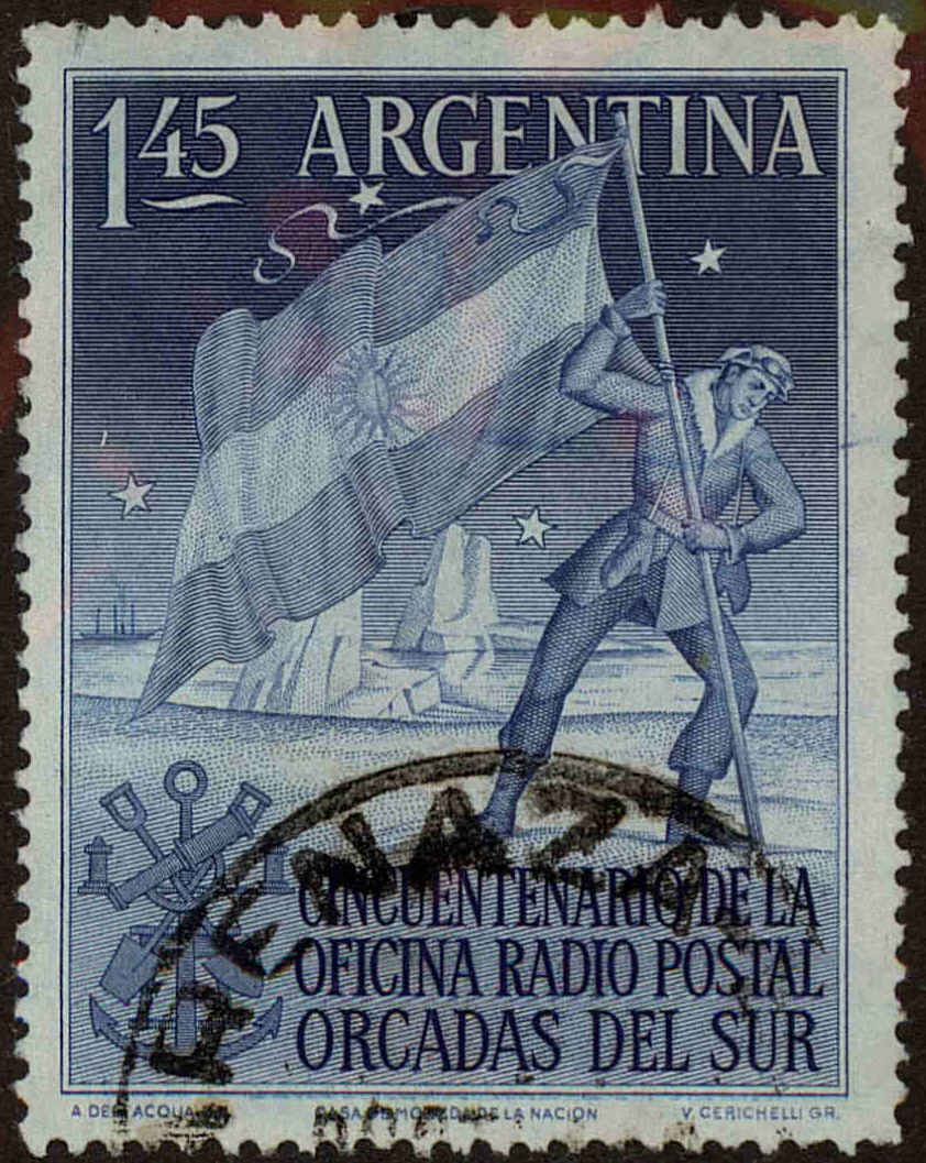 Front view of Argentina 621 collectors stamp