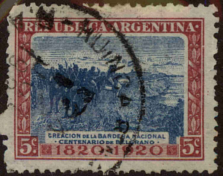 Front view of Argentina 281 collectors stamp
