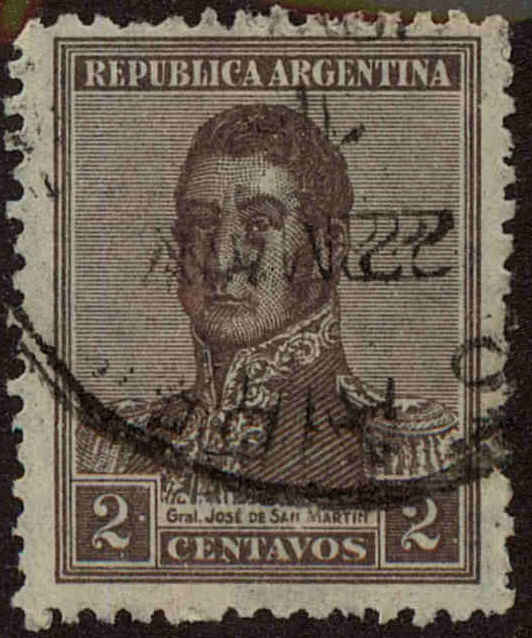 Front view of Argentina 306 collectors stamp