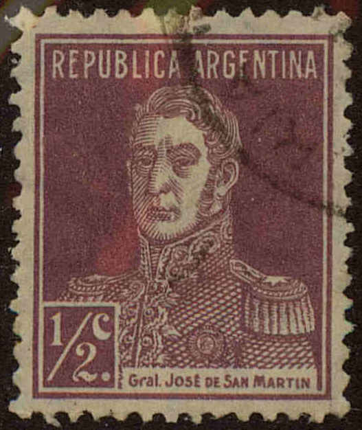 Front view of Argentina 323 collectors stamp