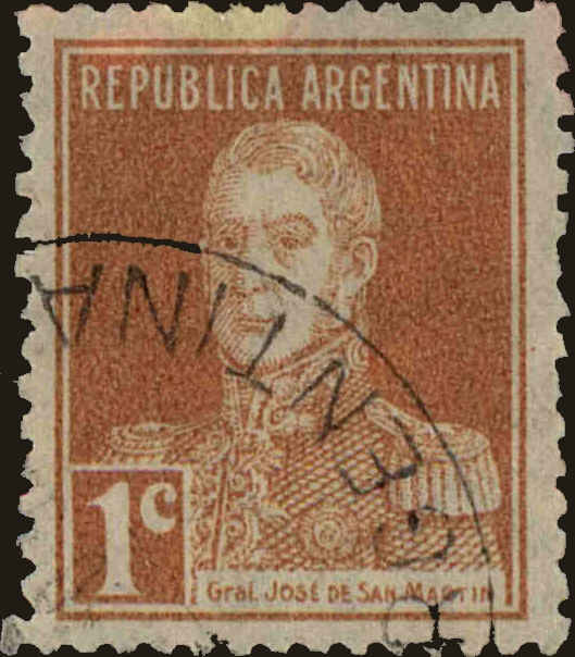 Front view of Argentina 341 collectors stamp