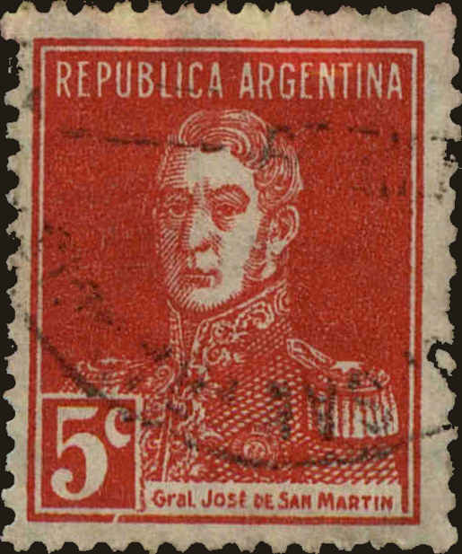 Front view of Argentina 345 collectors stamp