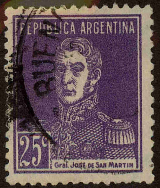 Front view of Argentina 350 collectors stamp