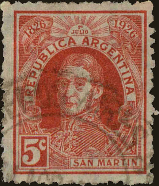 Front view of Argentina 359 collectors stamp