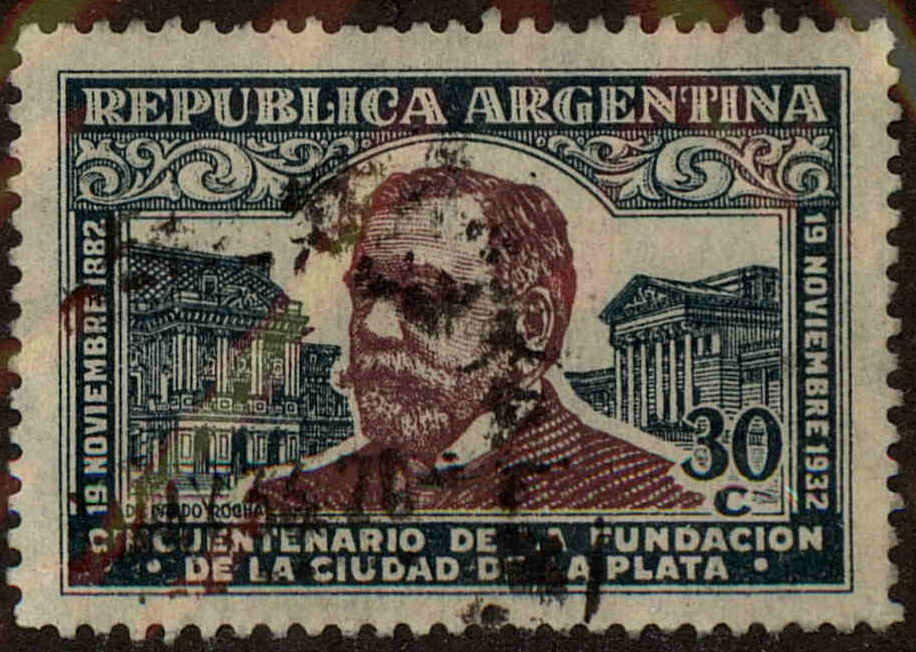 Front view of Argentina 413 collectors stamp