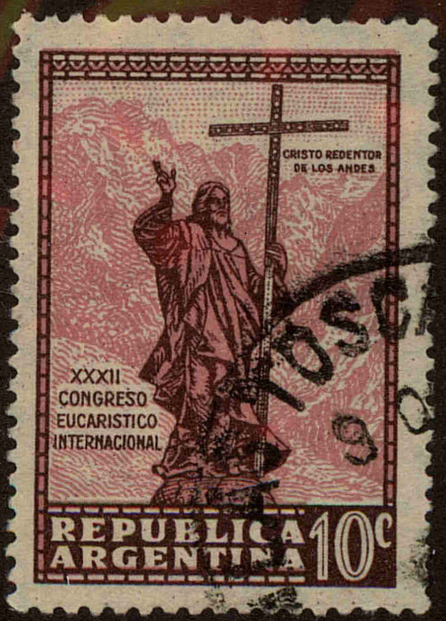 Front view of Argentina 414 collectors stamp