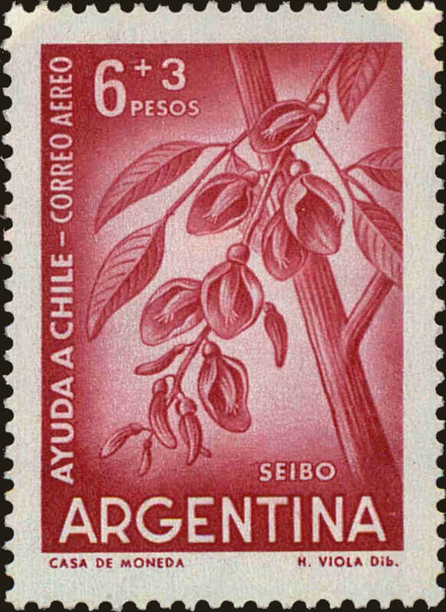 Front view of Argentina CB24 collectors stamp