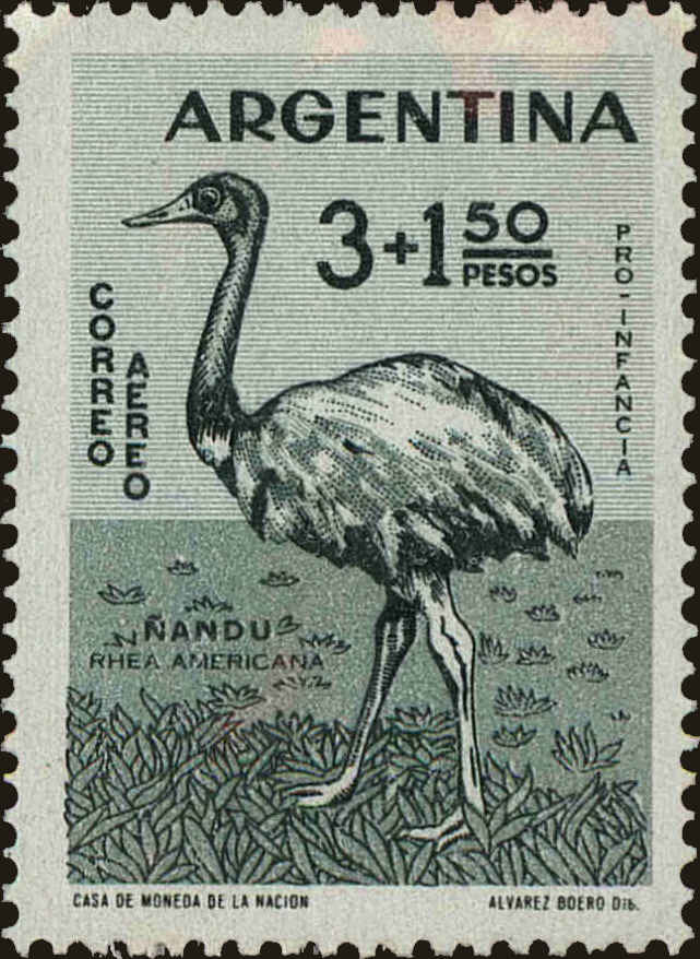 Front view of Argentina CB18 collectors stamp