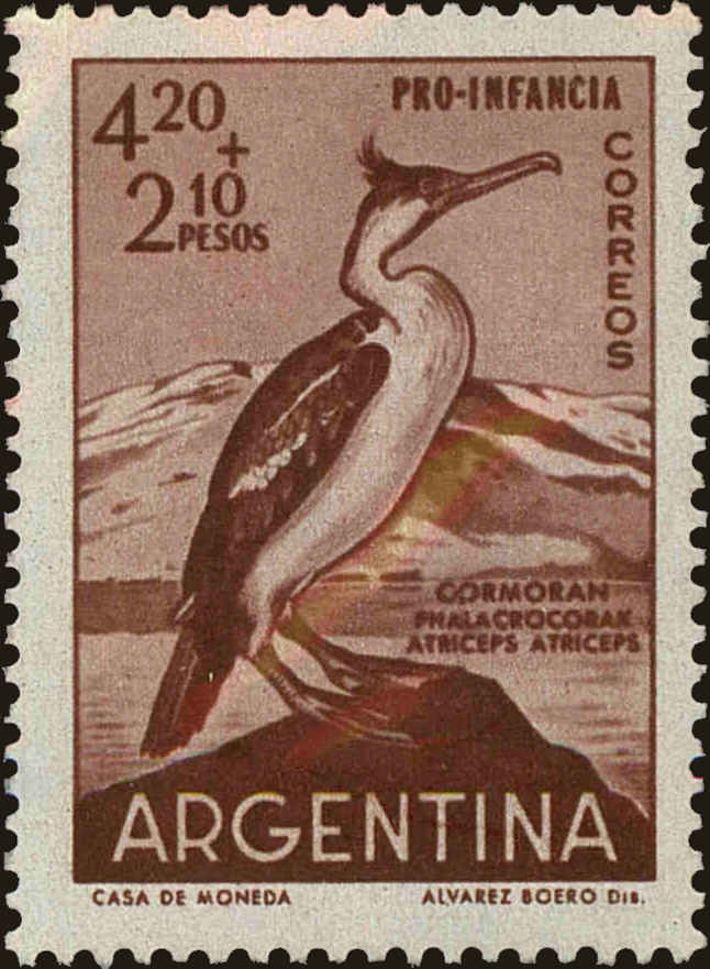Front view of Argentina B30 collectors stamp