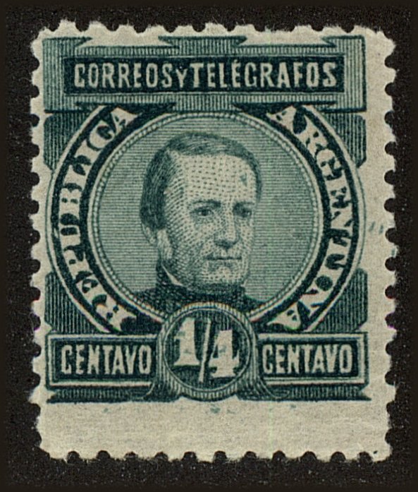 Front view of Argentina 75 collectors stamp