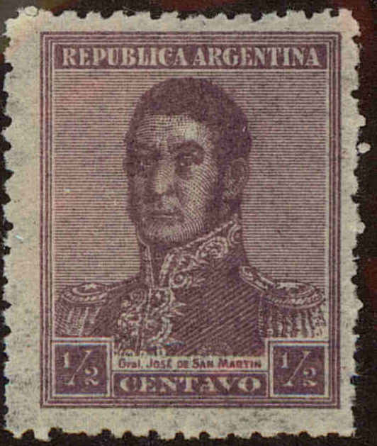 Front view of Argentina 264 collectors stamp