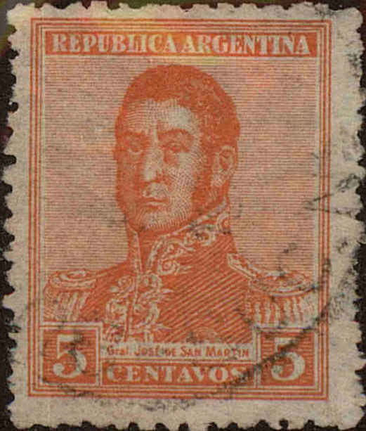 Front view of Argentina 269 collectors stamp