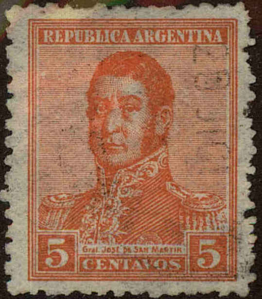 Front view of Argentina 269 collectors stamp