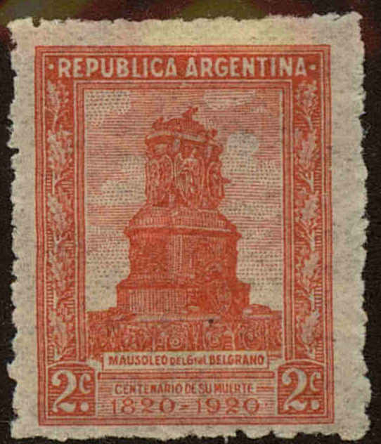 Front view of Argentina 280a collectors stamp