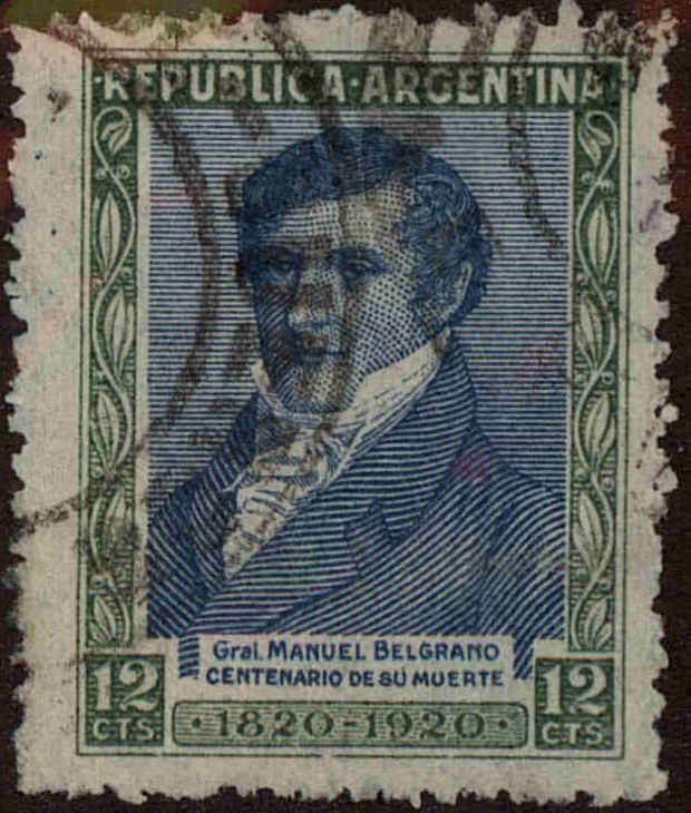 Front view of Argentina 282a collectors stamp