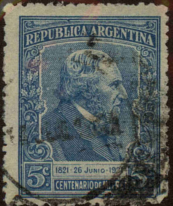 Front view of Argentina 285 collectors stamp