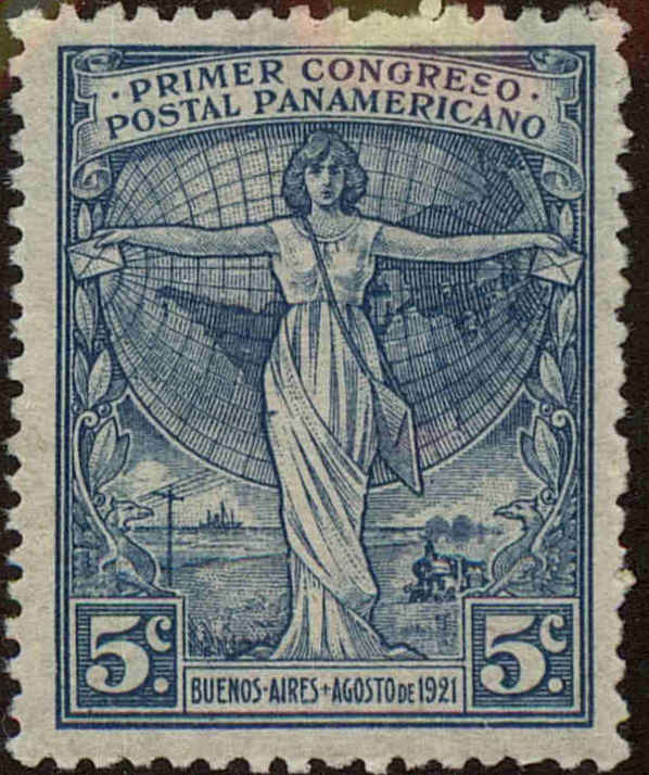 Front view of Argentina 287 collectors stamp