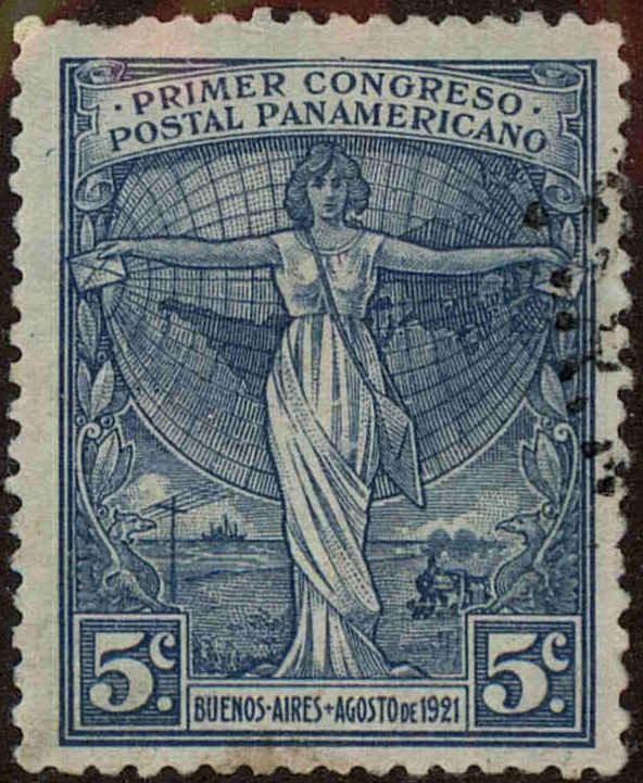 Front view of Argentina 287 collectors stamp