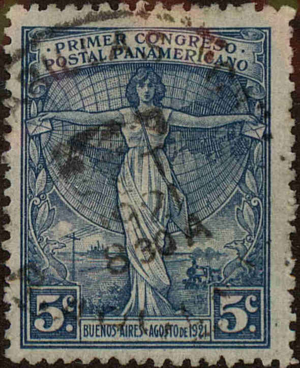 Front view of Argentina 287 collectors stamp