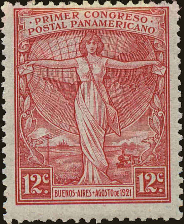 Front view of Argentina 289 collectors stamp