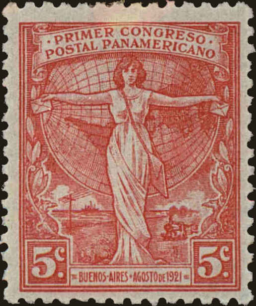 Front view of Argentina 291A collectors stamp