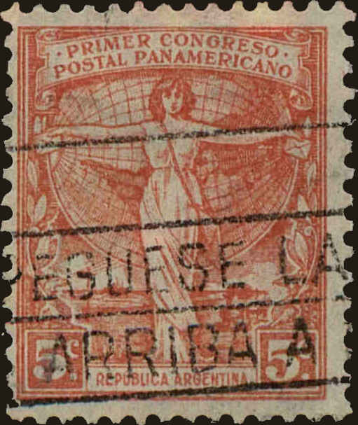 Front view of Argentina 309B collectors stamp