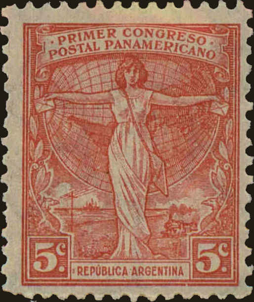 Front view of Argentina 309B collectors stamp