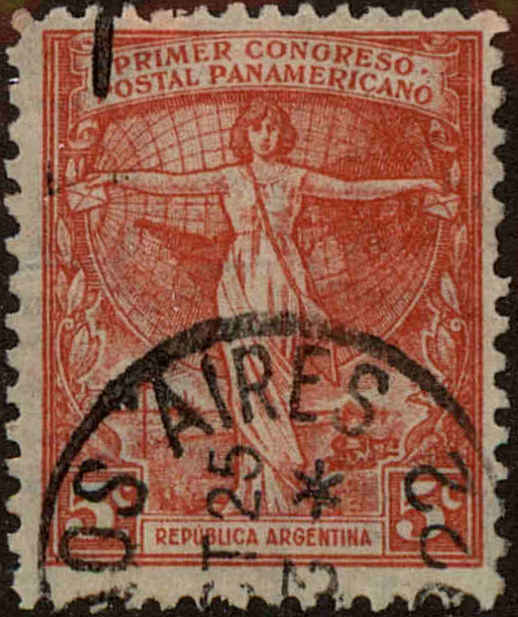 Front view of Argentina 309B collectors stamp