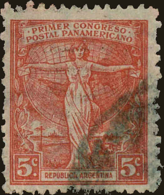 Front view of Argentina 309B collectors stamp