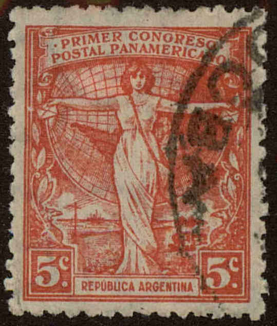 Front view of Argentina 309B collectors stamp