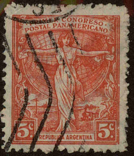Front view of Argentina 291A collectors stamp