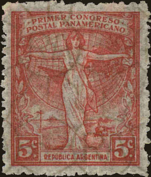 Front view of Argentina 319A collectors stamp