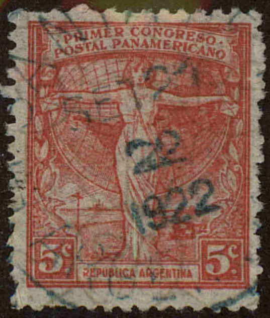 Front view of Argentina 319A collectors stamp