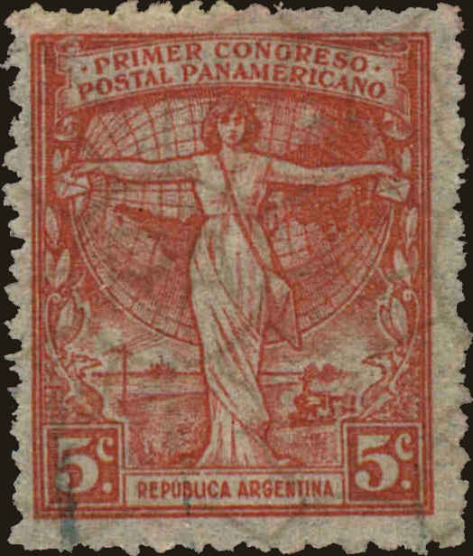 Front view of Argentina 319A collectors stamp