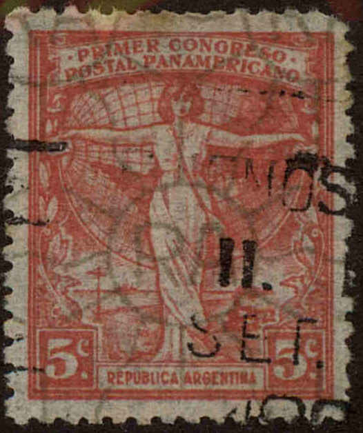 Front view of Argentina 319A collectors stamp