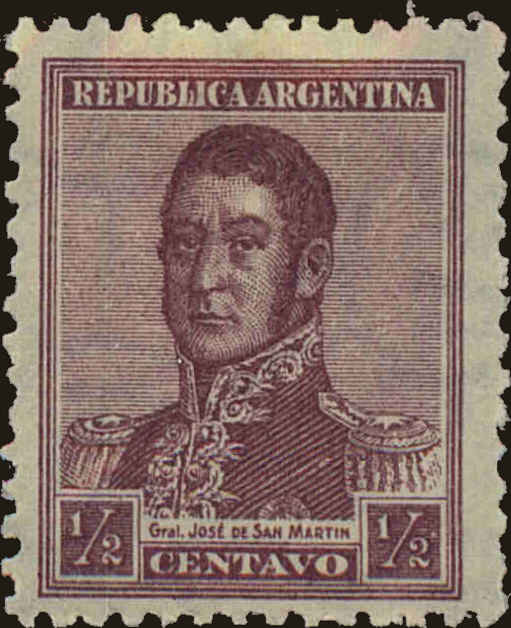 Front view of Argentina 323 collectors stamp