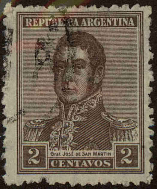 Front view of Argentina 325 collectors stamp