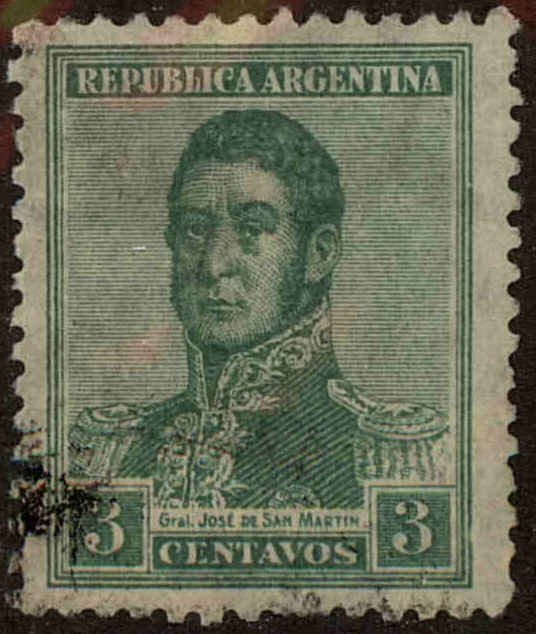 Front view of Argentina 326A collectors stamp