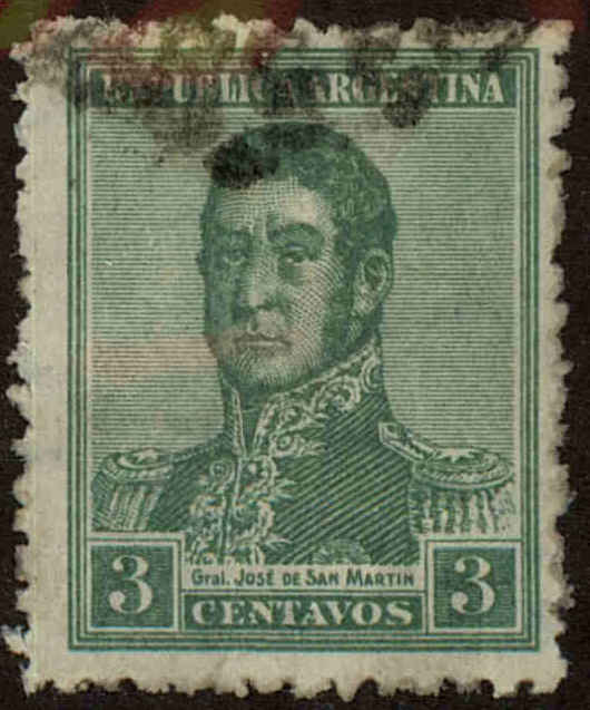 Front view of Argentina 326A collectors stamp